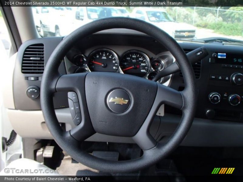 Summit White / Dark Titanium 2014 Chevrolet Silverado 3500HD WT Regular Cab 4x4 Dump Truck