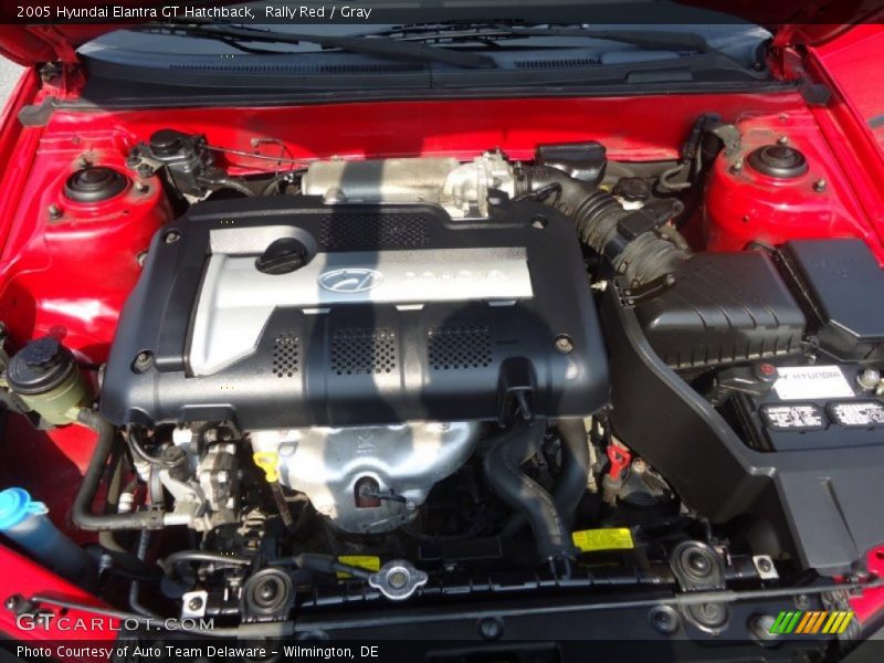 Rally Red / Gray 2005 Hyundai Elantra GT Hatchback