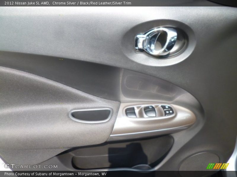 Chrome Silver / Black/Red Leather/Silver Trim 2012 Nissan Juke SL AWD