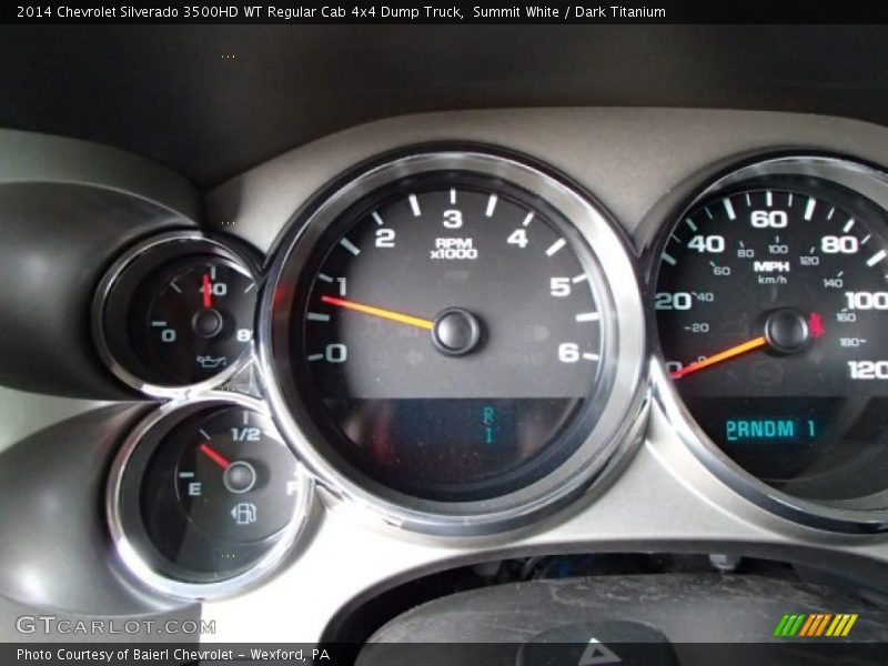 Summit White / Dark Titanium 2014 Chevrolet Silverado 3500HD WT Regular Cab 4x4 Dump Truck