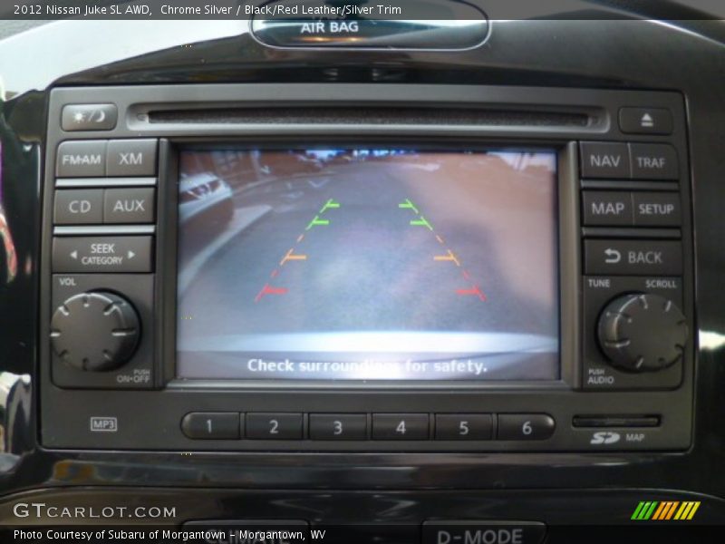 Chrome Silver / Black/Red Leather/Silver Trim 2012 Nissan Juke SL AWD