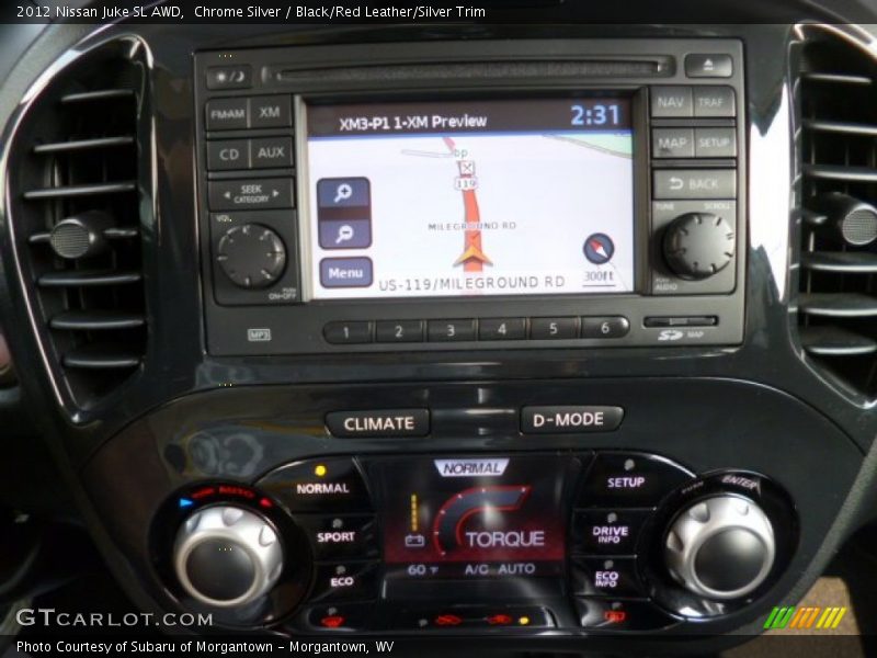 Chrome Silver / Black/Red Leather/Silver Trim 2012 Nissan Juke SL AWD