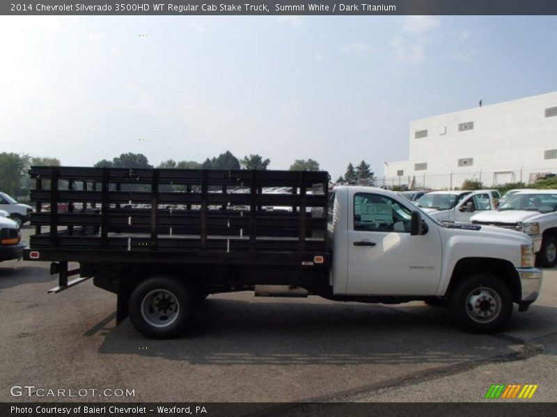 Summit White / Dark Titanium 2014 Chevrolet Silverado 3500HD WT Regular Cab Stake Truck