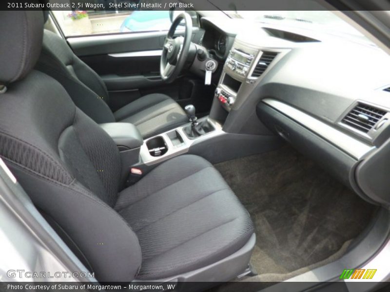 Steel Silver Metallic / Off Black 2011 Subaru Outback 2.5i Wagon
