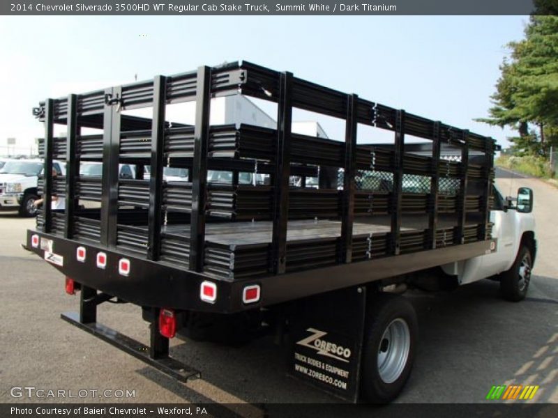 Summit White / Dark Titanium 2014 Chevrolet Silverado 3500HD WT Regular Cab Stake Truck