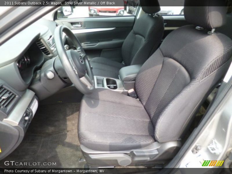 Steel Silver Metallic / Off Black 2011 Subaru Outback 2.5i Wagon