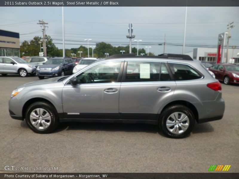 Steel Silver Metallic / Off Black 2011 Subaru Outback 2.5i Wagon