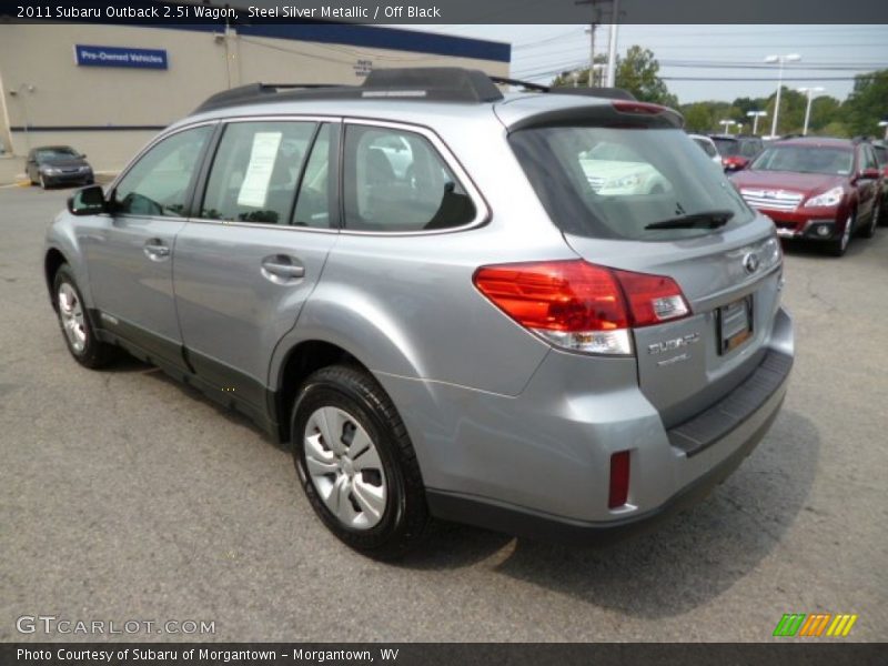 Steel Silver Metallic / Off Black 2011 Subaru Outback 2.5i Wagon