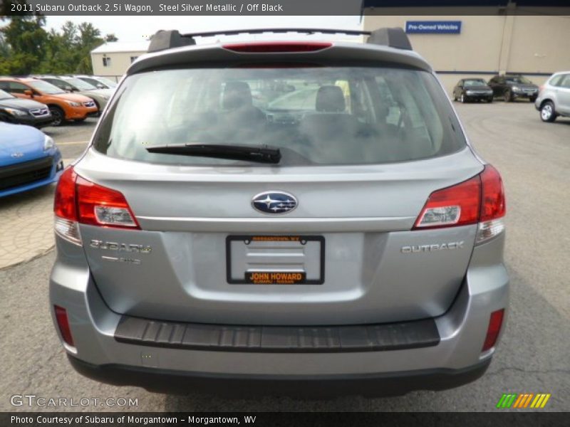 Steel Silver Metallic / Off Black 2011 Subaru Outback 2.5i Wagon
