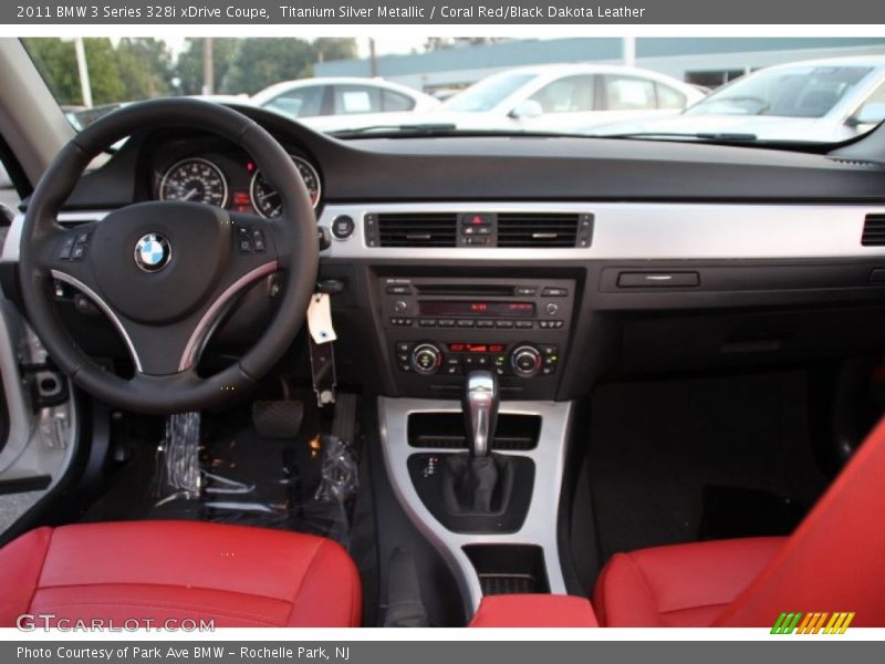 Titanium Silver Metallic / Coral Red/Black Dakota Leather 2011 BMW 3 Series 328i xDrive Coupe