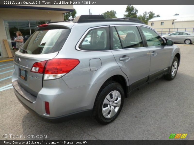 Steel Silver Metallic / Off Black 2011 Subaru Outback 2.5i Wagon