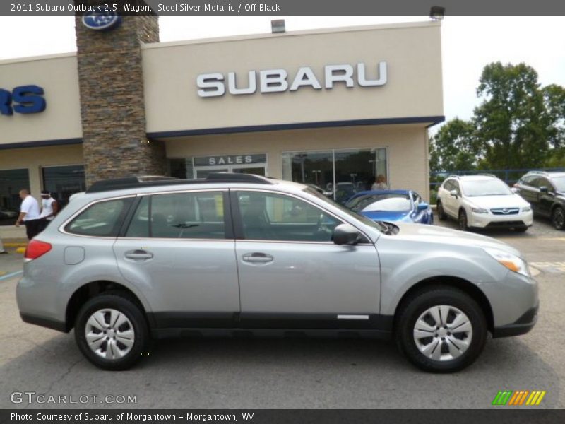 Steel Silver Metallic / Off Black 2011 Subaru Outback 2.5i Wagon