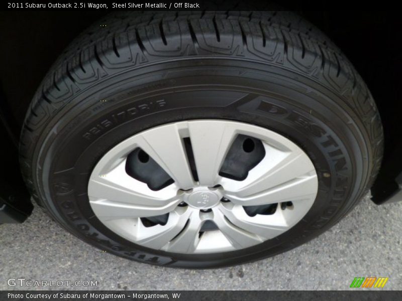 Steel Silver Metallic / Off Black 2011 Subaru Outback 2.5i Wagon