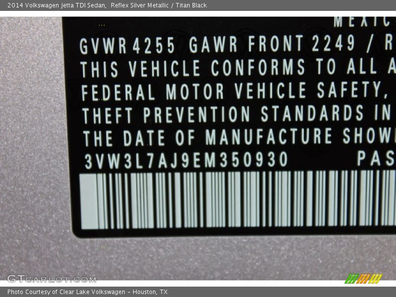 Reflex Silver Metallic / Titan Black 2014 Volkswagen Jetta TDI Sedan