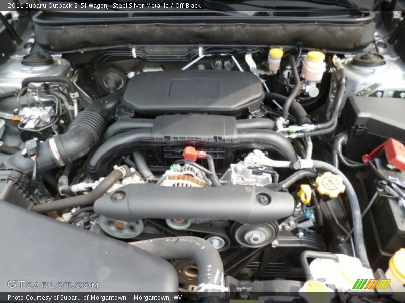 Steel Silver Metallic / Off Black 2011 Subaru Outback 2.5i Wagon