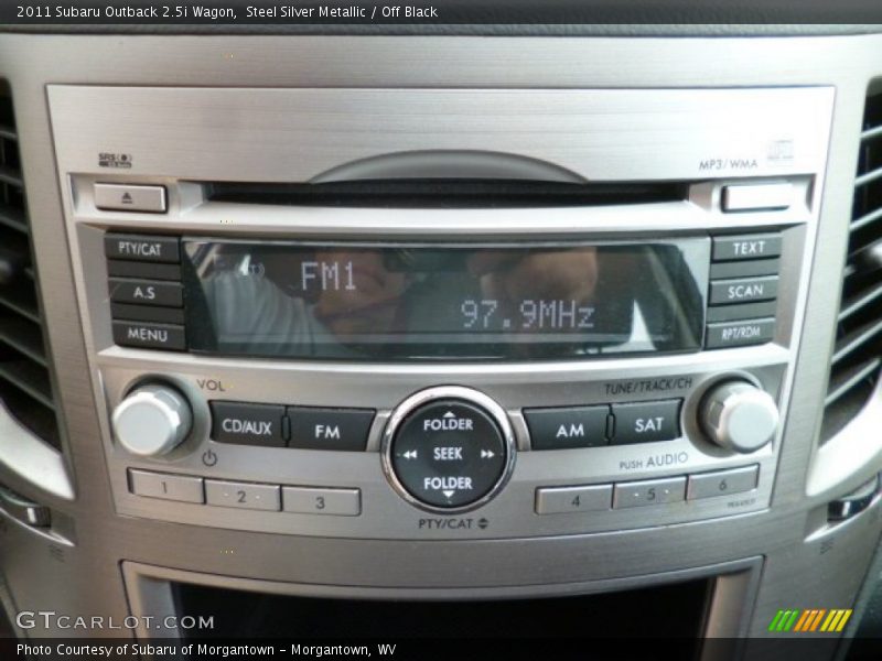 Steel Silver Metallic / Off Black 2011 Subaru Outback 2.5i Wagon