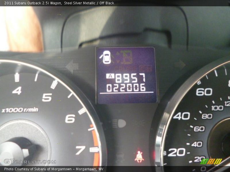 Steel Silver Metallic / Off Black 2011 Subaru Outback 2.5i Wagon
