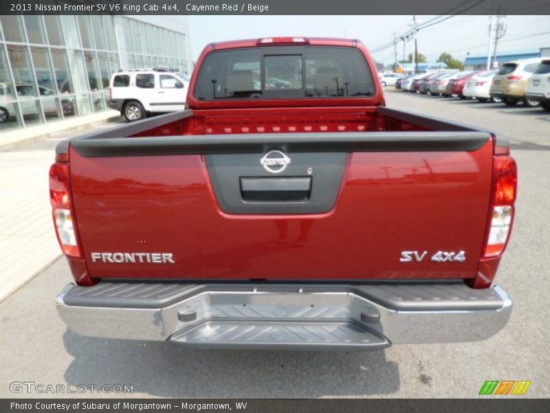 Cayenne Red / Beige 2013 Nissan Frontier SV V6 King Cab 4x4