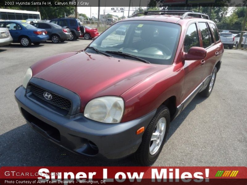 Canyon Red / Gray 2003 Hyundai Santa Fe I4