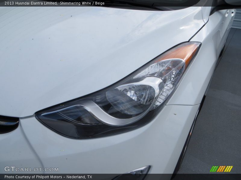 Shimmering White / Beige 2013 Hyundai Elantra Limited
