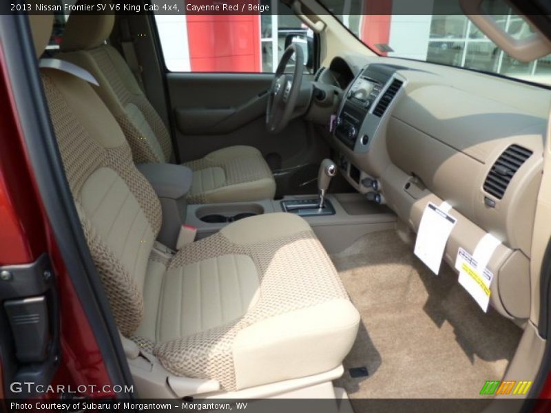 Cayenne Red / Beige 2013 Nissan Frontier SV V6 King Cab 4x4
