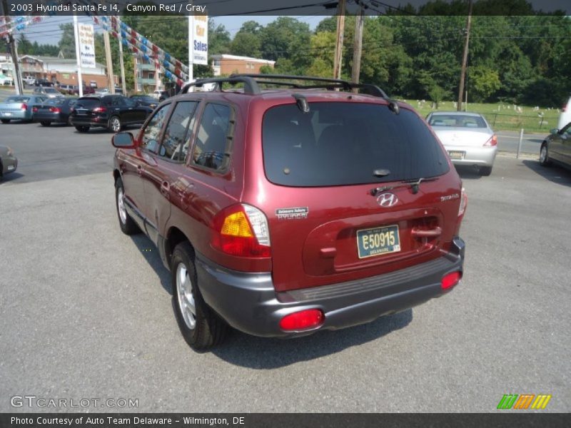 Canyon Red / Gray 2003 Hyundai Santa Fe I4