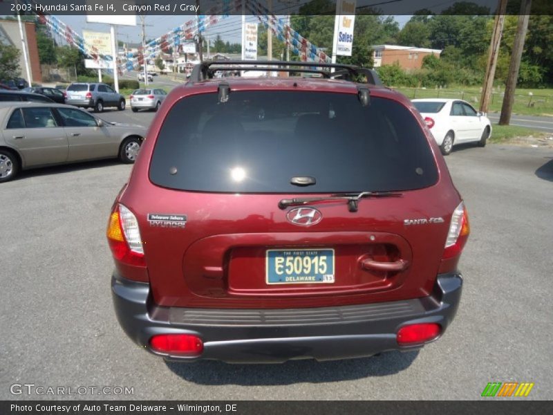 Canyon Red / Gray 2003 Hyundai Santa Fe I4