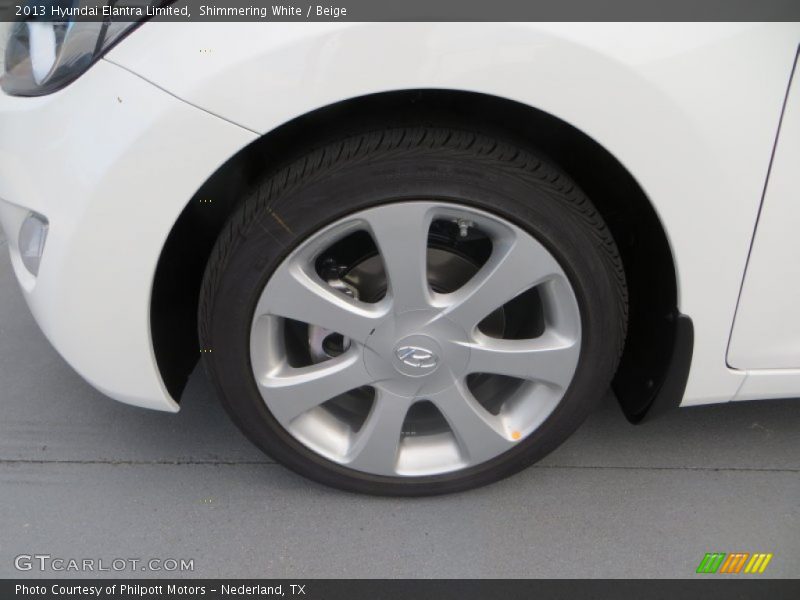 Shimmering White / Beige 2013 Hyundai Elantra Limited