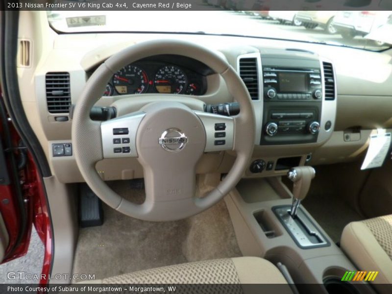 Cayenne Red / Beige 2013 Nissan Frontier SV V6 King Cab 4x4