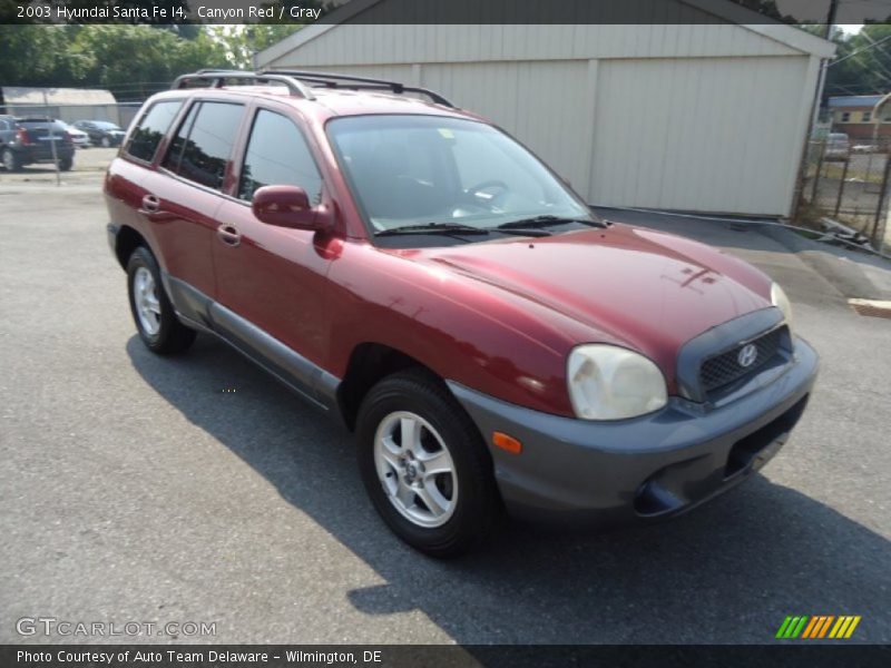 Canyon Red / Gray 2003 Hyundai Santa Fe I4