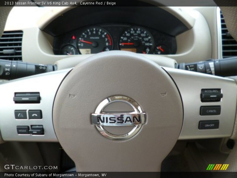 Cayenne Red / Beige 2013 Nissan Frontier SV V6 King Cab 4x4