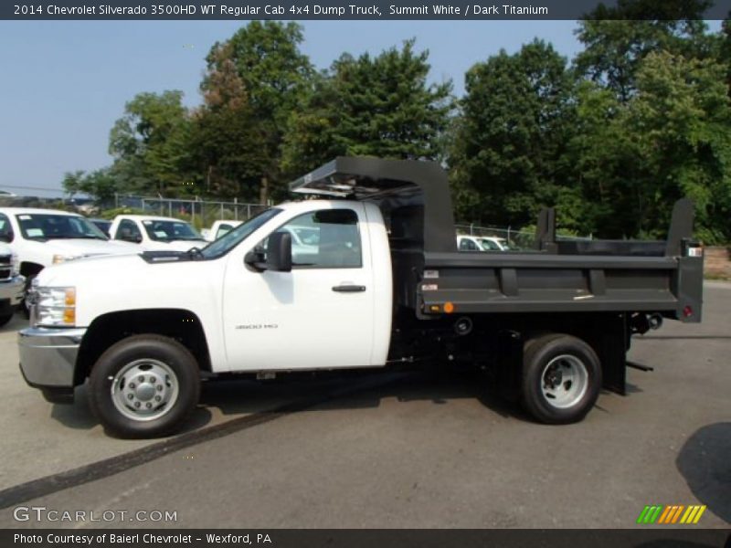 Summit White / Dark Titanium 2014 Chevrolet Silverado 3500HD WT Regular Cab 4x4 Dump Truck