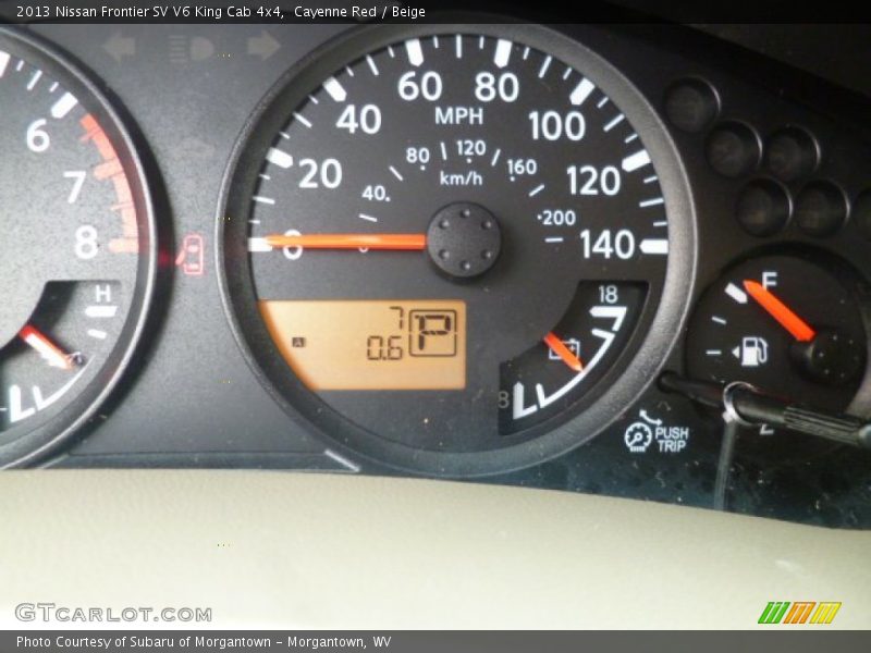 Cayenne Red / Beige 2013 Nissan Frontier SV V6 King Cab 4x4