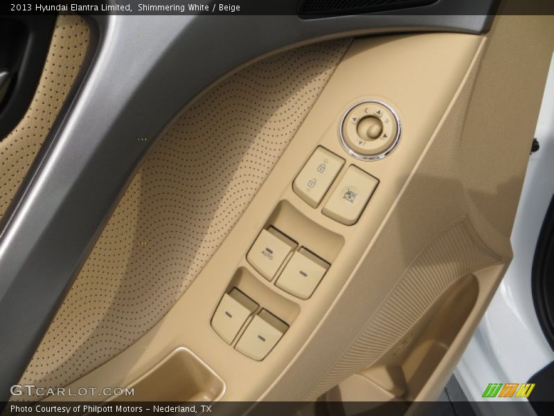 Shimmering White / Beige 2013 Hyundai Elantra Limited