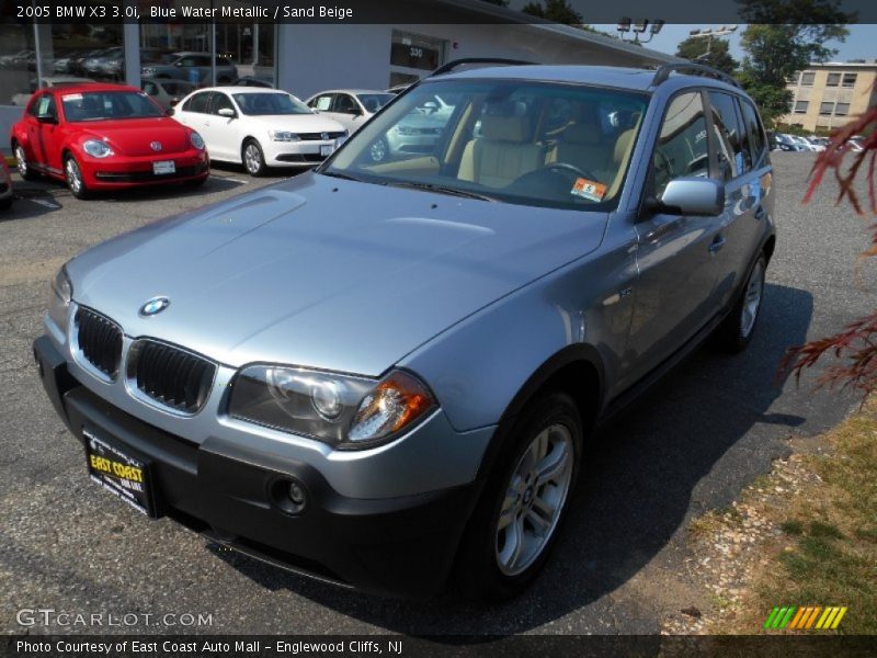 Blue Water Metallic / Sand Beige 2005 BMW X3 3.0i