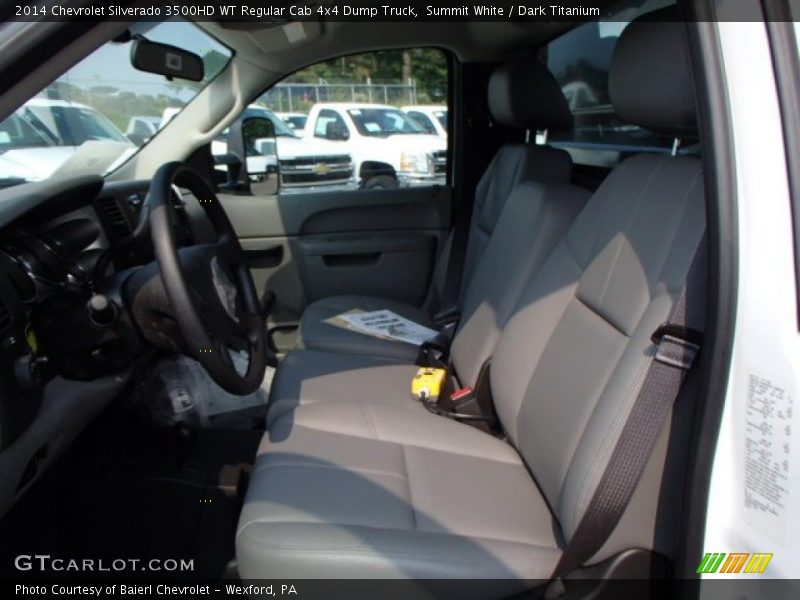 Summit White / Dark Titanium 2014 Chevrolet Silverado 3500HD WT Regular Cab 4x4 Dump Truck