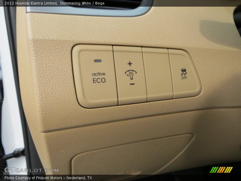 Shimmering White / Beige 2013 Hyundai Elantra Limited