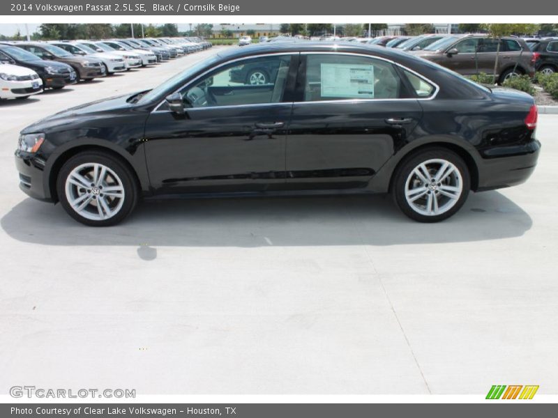 Black / Cornsilk Beige 2014 Volkswagen Passat 2.5L SE