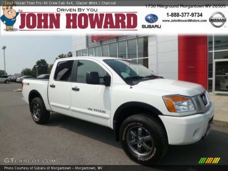Glacier White / Charcoal 2013 Nissan Titan Pro-4X Crew Cab 4x4