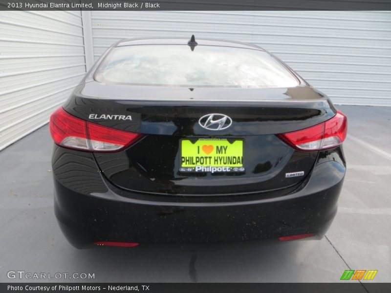 Midnight Black / Black 2013 Hyundai Elantra Limited