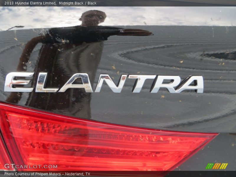 Midnight Black / Black 2013 Hyundai Elantra Limited