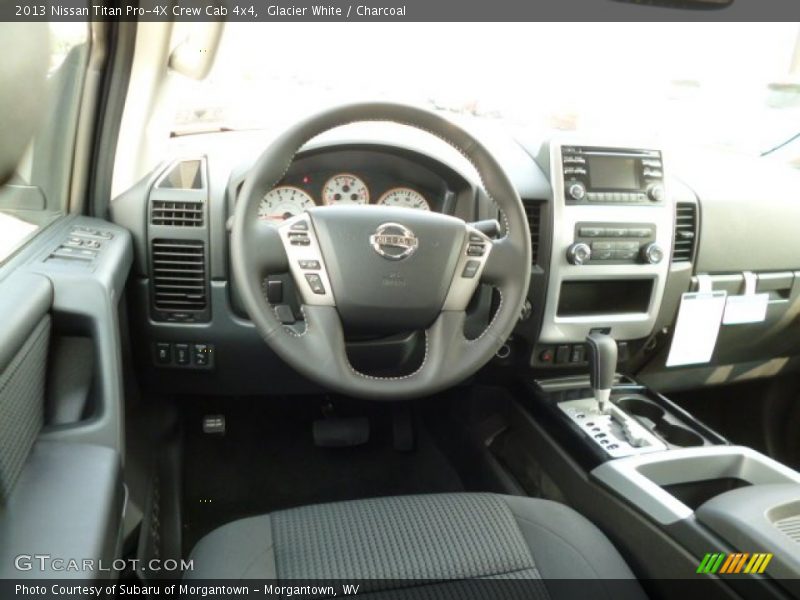 Glacier White / Charcoal 2013 Nissan Titan Pro-4X Crew Cab 4x4