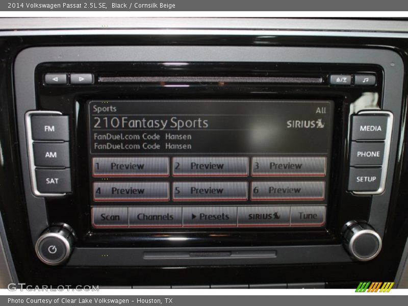 Black / Cornsilk Beige 2014 Volkswagen Passat 2.5L SE