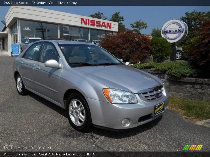 Clear Silver / Gray 2004 Kia Spectra EX Sedan