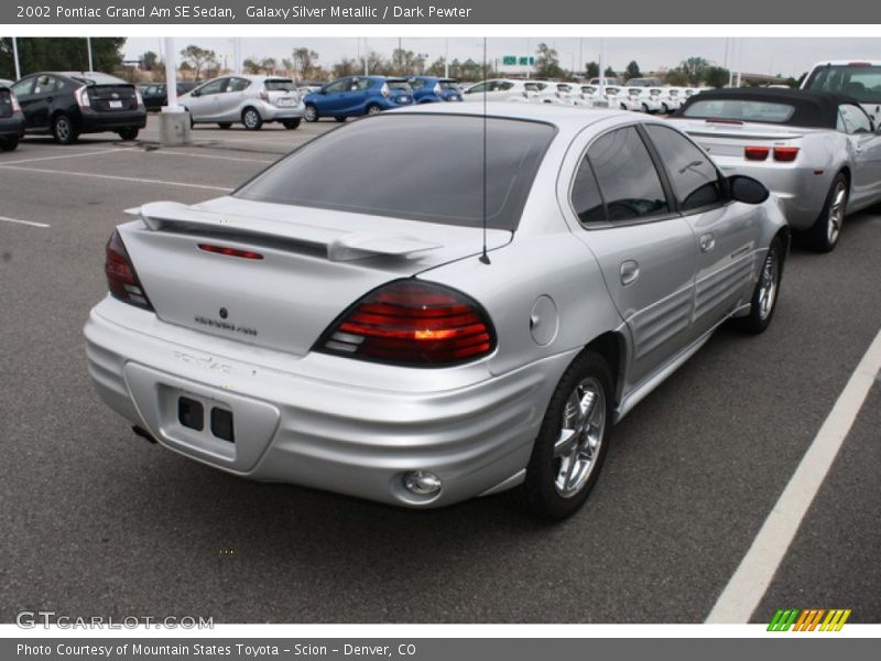 Galaxy Silver Metallic / Dark Pewter 2002 Pontiac Grand Am SE Sedan