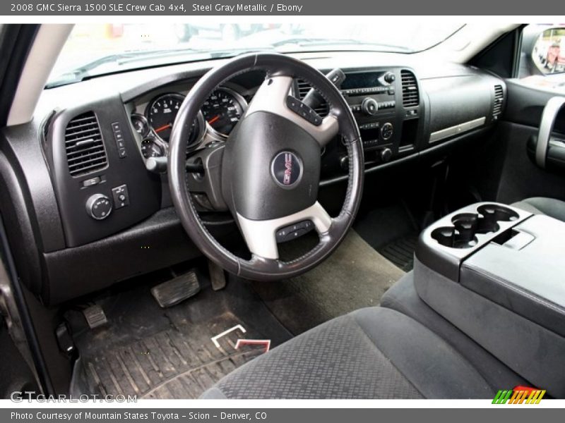 Steel Gray Metallic / Ebony 2008 GMC Sierra 1500 SLE Crew Cab 4x4