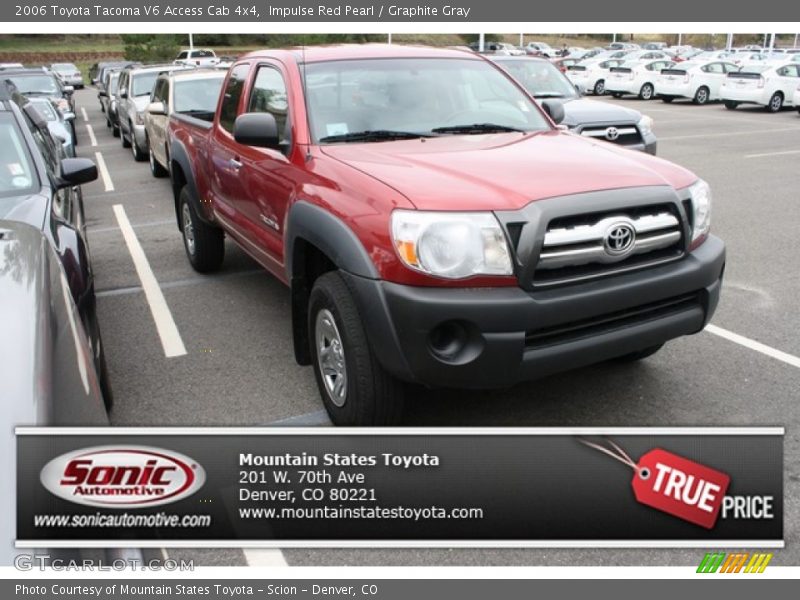 Impulse Red Pearl / Graphite Gray 2006 Toyota Tacoma V6 Access Cab 4x4