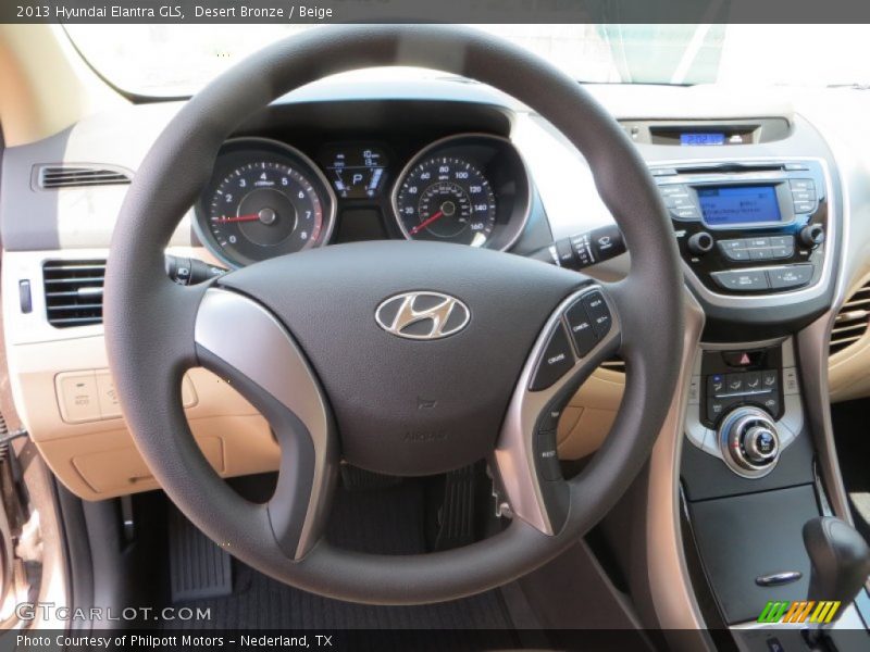 Desert Bronze / Beige 2013 Hyundai Elantra GLS