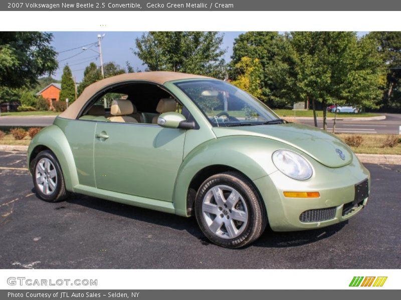 Gecko Green Metallic / Cream 2007 Volkswagen New Beetle 2.5 Convertible