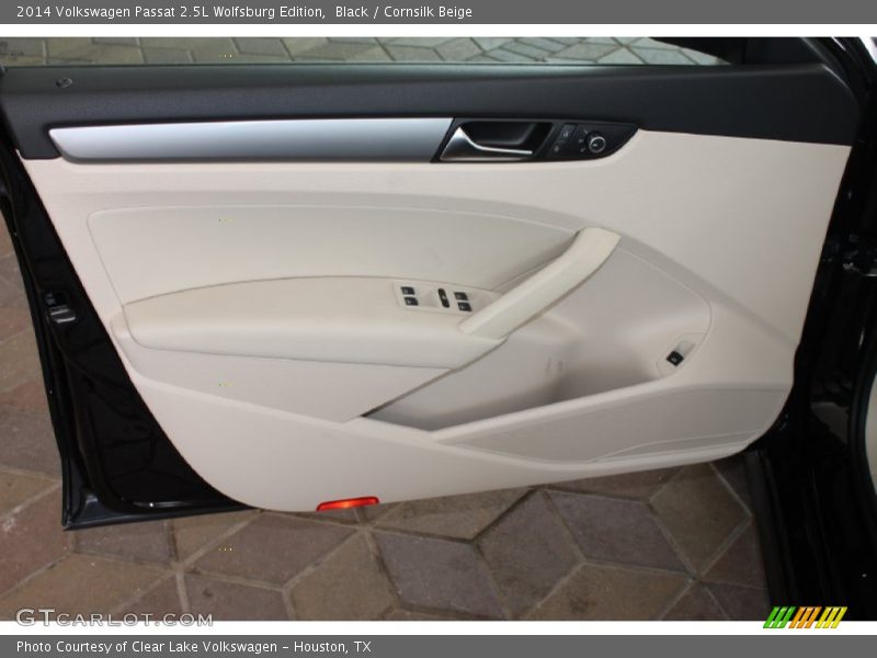 Black / Cornsilk Beige 2014 Volkswagen Passat 2.5L Wolfsburg Edition